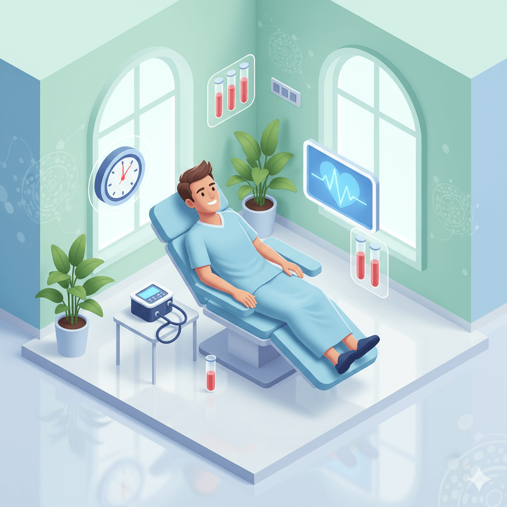 健康診断で隠れたリスクを発見する様子