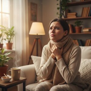 風邪の喉の激痛を和らげる