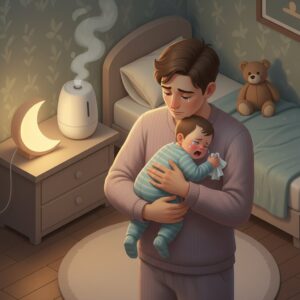 赤ちゃん 風邪 夜泣き