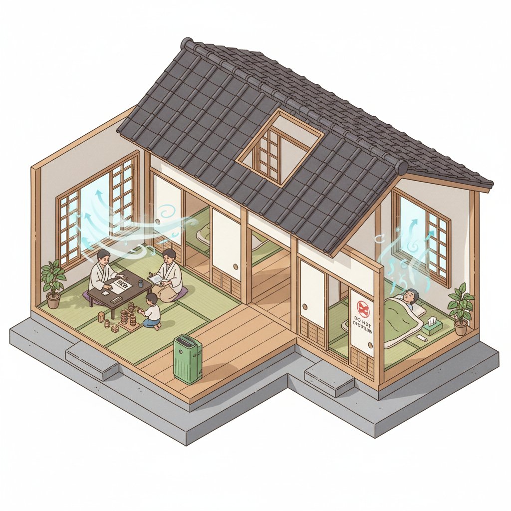 家庭内隔離の工夫