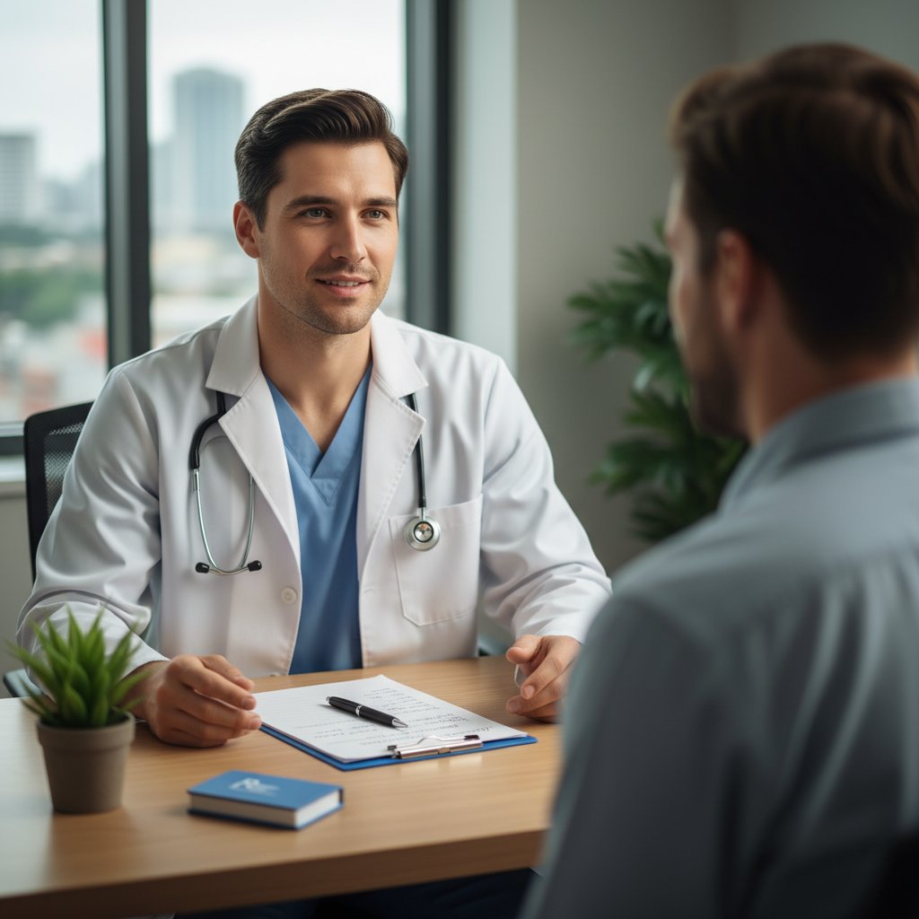 医師の診察と薬