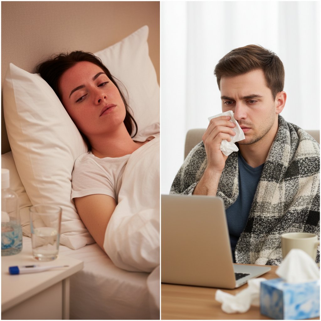 インフルエンザと風邪の症状比較